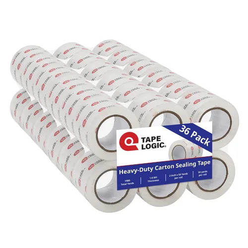 Vista 14 de Cinta adhesiva de embalaje Tape Logic, resistente de 2 pulgadas x 55 yardas, transparente (paquete de 1) Rollo de cinta adhesiva de embalaje