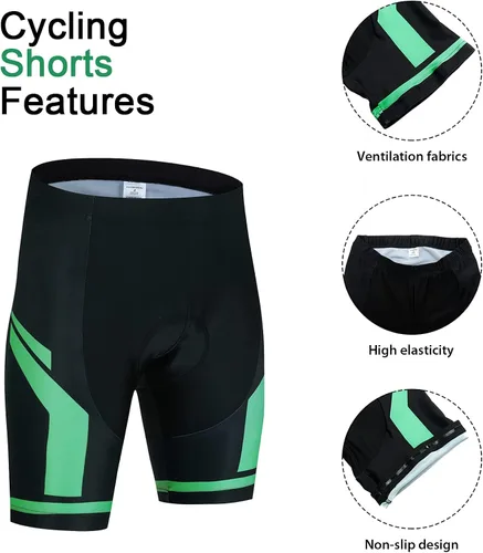 Vista 4 de Maillot de ciclismo para hombre y pantalones cortos Ciclismo Jersey Set 3 bolsillos, cojín 3D acolchado pantalones cortos de bicicleta, juego