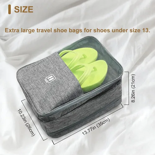 Vista 2 de KOVOSCH Bolsa de almacenamiento portátil para botas, Extra grande gris(13.8 x 10.2 x 8.3 in), Moderno