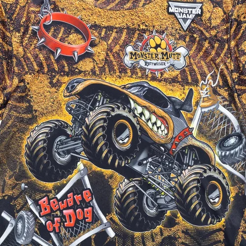 Vista 4 de Monster Jam Camiseta de niño a niño grande Grave Digger El Toro Loco Megalodon