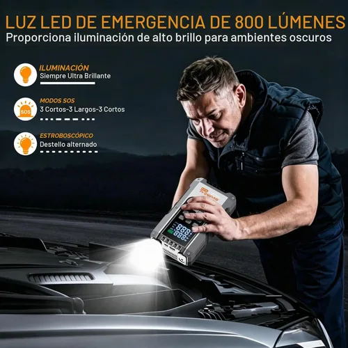 Vista 6 de Arrancador del salto 6000A con el compresor de aire 160PSI 12V para todo