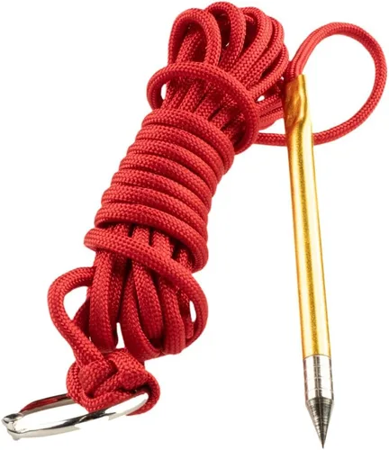 Vista 7 de Ensartador/Porta-pescados Paracord de 10 Pies 550lb con Aguja de Enhebrado de Metal y Anillo Partido de 1 Pulgada