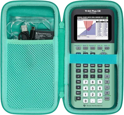 Vista 11 de co2CREA Estuche de transporte para Texas Instruments TI-84 Plus CE Python mejorado/TI-84/TI-Nspire CX II CAS/TI-Nspire CX II/TI-83 Plus/TI-89
