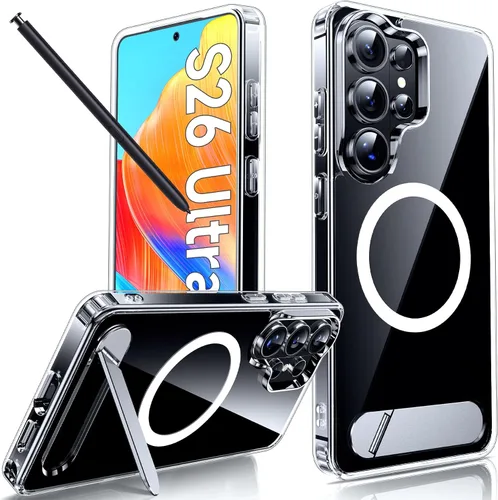 Vista 27 de LeYi Funda para iPhone 11 para MagSafe con soporte magnético, color negro