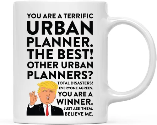 Vista 19 de Andaz Press Round 11 oz taza de té de cerámica para café divertido presidente Donald Trump regalo de Navidad, You are a Terrific Aquatic Biologist