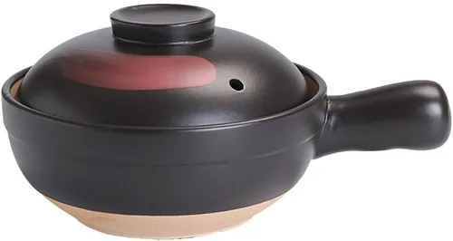 Vista 10 de Hemoton Cacerola de arcilla, mango tradicional para guisos y arroz, retención de calor de ahorro de energía para reuniones familiares y uso diario