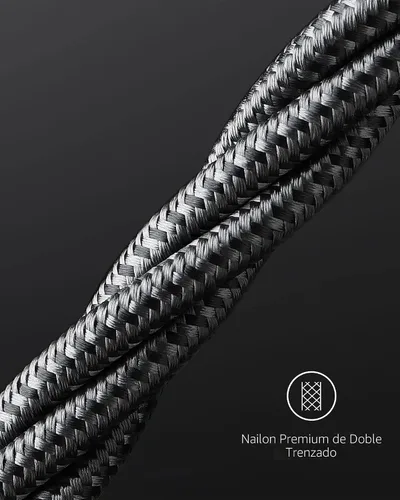 Vista 6 de Anker Cable USB C a USB C, paquete de 2 cables de carga tipo C de 100 W, carga rápida para iPhone 17 Series, MacBook Pro 2020, Pixel y más