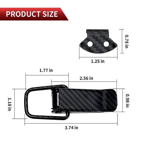 Vista 2 de MDEOOSKY 4 clips para parachoques automático, clips de bloqueo de gancho de seguridad para parachoques de automóvil, clip de parachoques automático