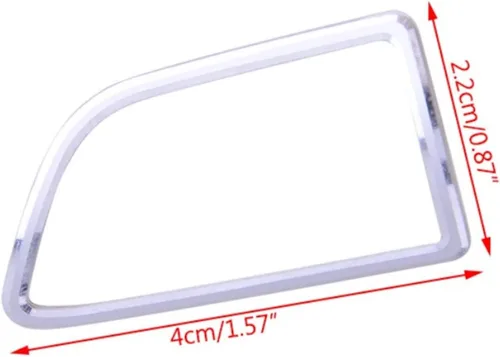 Vista 2 de jfqm - Juego de 2 fundas para palanca de cambios de automóvil, ajuste para Benz C E B GLC CLA GLA GL GLE GLS ML Class aleación de aluminio plateada
