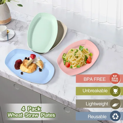 Vista 2 de Shopwithgreen - Platos de paja de trigo