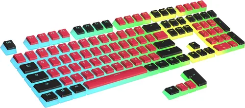 Vista 12 de Ranked Teclas Pudding PBT 112 Juego de teclas de doble disparo translúcidas ANSI EE. UU. e ISO Perfil OEM para teclado mecánico RGB de juego
