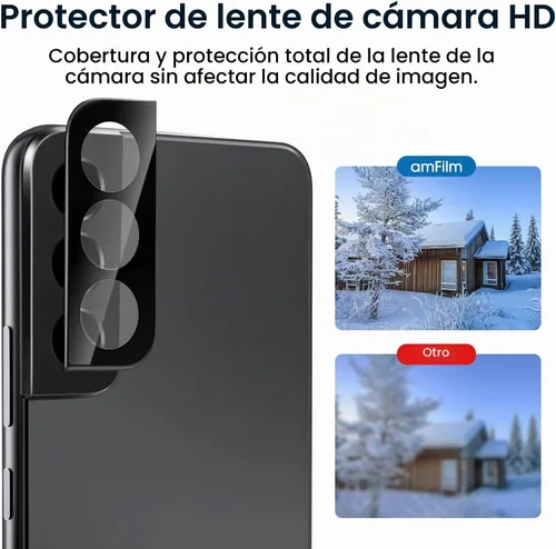 Vista 7 de amFilm Protector de pantalla de privacidad para Samsung Galaxy S22 0.18 oz de 6.1 pulgadas con 2 protectores de lente de cámara, antiespía