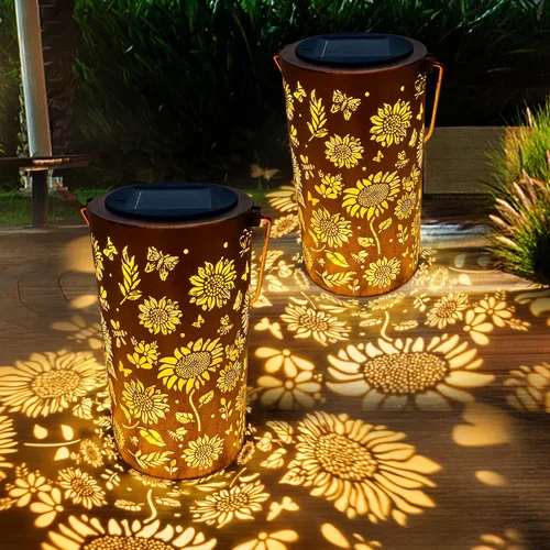 Vista 20 de ANYTALK Faroles Solares de Libélula para Exteriores Impermeables, Regalos de Cumpleaños para Mujeres Mamá Abuela, Luces Solares Colgantes