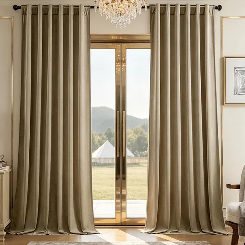 Vista 17 de Timeper Cortinas opacas de terciopelo negro de 42 pulgadas de ancho x 84 pulgadas de largo, cortinas opacas para dormitorio, sala de estar, cortinas