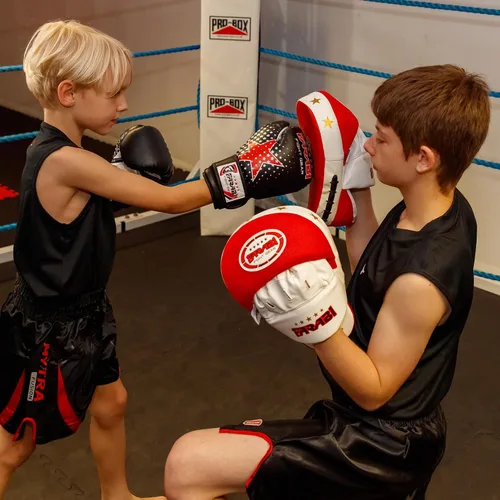 Vista 3 de Farabi Sports Guantes de boxeo para niños, 6 onzas, guantes de boxeo para jóvenes, MMA, Muay Thai, guantes de boxeo para niños, lo mejor