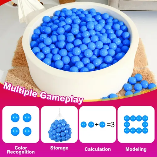 Vista 3 de Realhaha Large Plastic Balls for Ball Pit Kid Playball 50/100count 2.76inch Large Ball Pit Balls for Baby Kids Non Toxic Crushproof Bpa-free