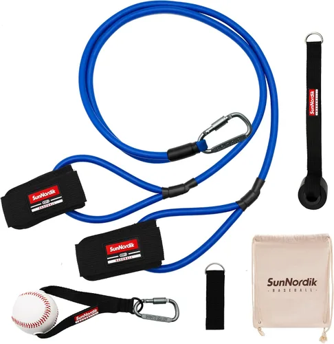 Vista 10 de SunNordik Bandas de resistencia para lanzadores, equipo de entrenamiento de béisbol y softbol para mejorar la fuerza del brazo y el entrenamiento