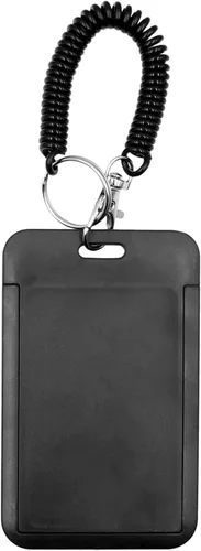 Vista 4 de JUMISEE Transparente acrílico Kpop Photocard titular negro tarjeta de crédito tarjeta protectora caso exhibición foto titular bolsa colgante
