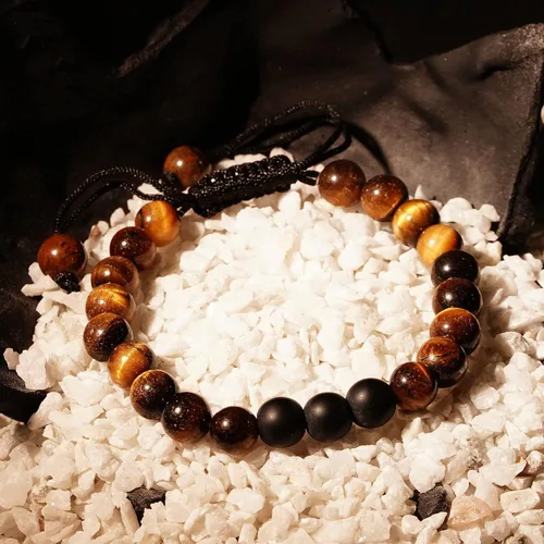 Vista 2 de Karma Pledge - Pulsera de cristal curativo, pulseras de chakras para mujeres y hombres, pulsera para meditación, energía positiva y equilibrio