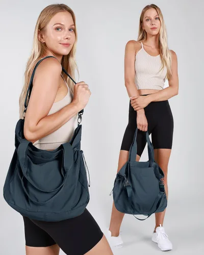 Vista 2 de ASLABCREW Bolsa de mano para mujer, 18L con cincha lateral con correa ajustablebolsa de mano extra, bolsa de hombro ligera