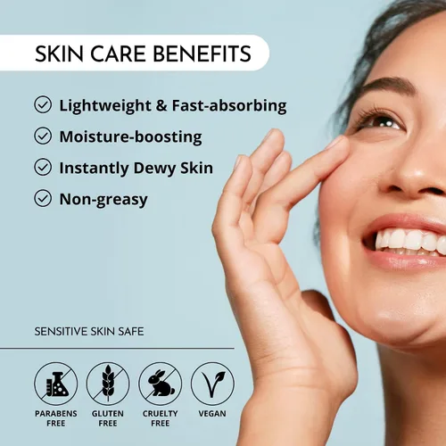 Vista 3 de MAELOVE Suero Hydrator de ácido hialurónico B5 con resveratrol para un brillo húmedo al instante, rellena líneas finas, ligero y no graso, 1.0 onzas