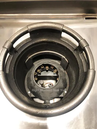Vista 2 de Quemador de chorro de 16 puntas con tapa de hierro (gas propano) para Wok comercial Rango -128,000 BTU
