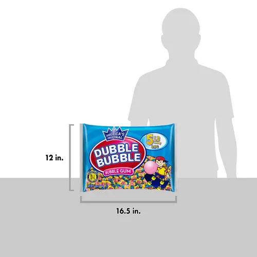Vista 6 de Dubble Bubble Original Twist Bubble Bubble - Caramelo envuelto individualmente, sin gluten, kosher y sin maní, bolsa de 5 libras