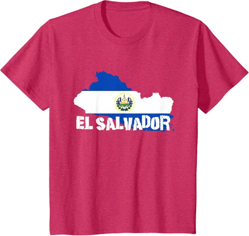 Vista 58 de Camiseta con la bandera de El Salvador, mapa de El Salvador, camiseta de Salvador para mujer, Negro
