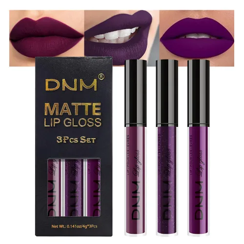 Vista 31 de evpct Juego de 2 lápices delineador de labios y lápiz labial líquido mate de 24 horas, color ciruela púrpura, maquillaje para mujer, lápiz labial