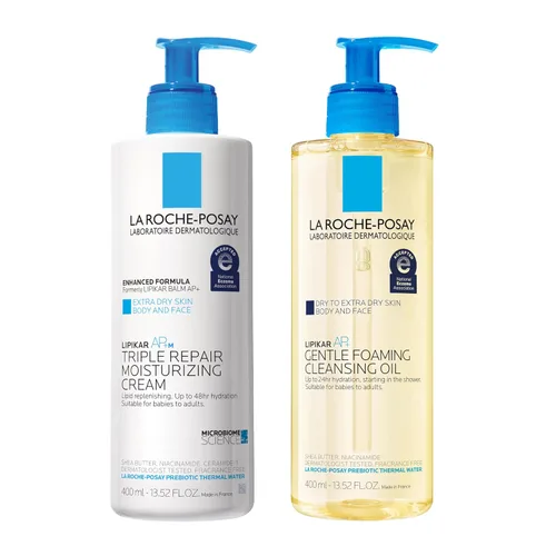 Vista 10 de La Roche-Posay Lipikar AP+ - Crema hidratante triple reparadora, loción facial y corporal para pieles secas y sensibles, hidratante con manteca