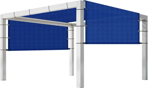 Vista 8 de Toldo de pérgola para exteriores, 11 x 4 pies, para patio, terraza, porche, patio trasero, glorieta, cubierta de repuesto con ojales espaciados