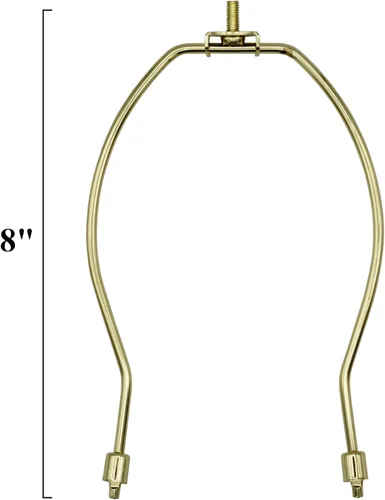 Vista 5 de Creative Hobbies® Kit de arpa de lámpara de 8 pulgadas, acabado dorado, arpa de peso regular, acabado premium y base de arpa para lámparas de mesa
