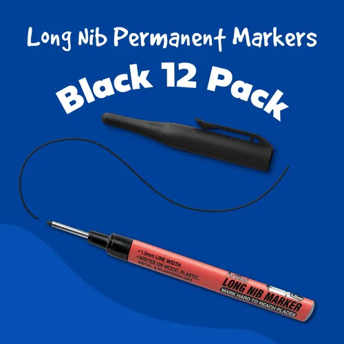 Vista 2 de Artline Marcadores de punta larga para agujeros profundos, 0.039 pulgadas Negro