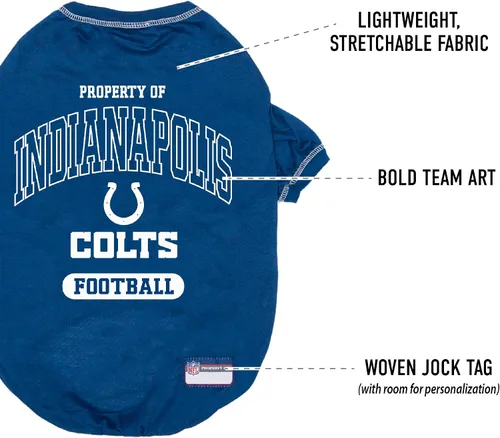 Vista 4 de Camisa de la NFL para mascota, para perros y gatos, duradera, 5 tamaños disponibles en 32 equipos de la NFL, camisetas de la NFL para mascotas