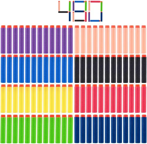 Vista 8 de KISEER Paquete de munición de balas de dardos de repuesto de colores de 240 piezas para Nerf N-Strike Elite Series Blasters