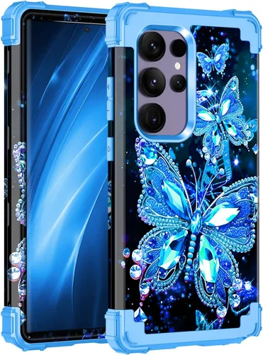 Vista 54 de Miqala Funda para Galaxy S24 5G, brilla en la oscuridad, tres capas, resistente, a prueba de golpes, protección completa, parachoques de plástico