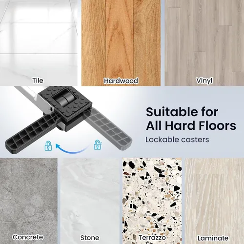 Vista 7 de Deslizador de electrodomésticos resistente con ruedas, base de rodillo ajustable para electrodomésticos máximo 32 pulgadas, mudador de muebles