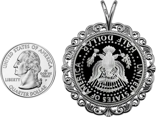 Vista 5 de US 1983 Kennedy Half Dollar BU Uncirculated Gem Proof Coin Collar de plata esterlina 925 sólido NUEVO