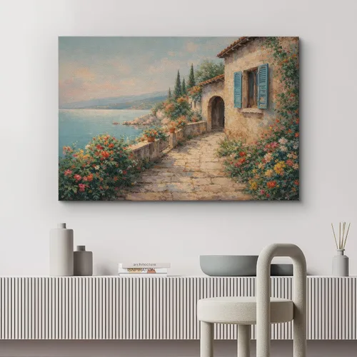 Vista 77 de wall26 Prado con álamos por Claude Monet - Arte moderno impresionista, arte en lienzo para el hogar, 12 x 18 pulgadas