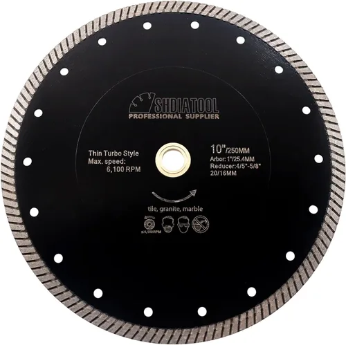 Vista 10 de SHDIATOOL Disco fino estupendo del corte de la cuchilla de Turbo del diamante de 4 pulgadas para el diámetro 344.5 ft m del granito de la teja