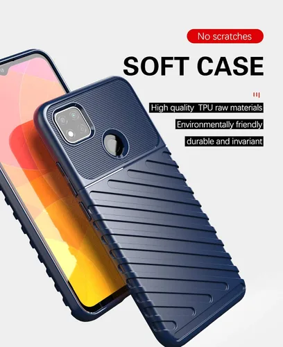 Vista 6 de Funda de teléfono para Redmi 9C/Redmi 10A/Redmi 9C NFC/Redmi 9 Activ/Poco C31 Funda con protector de pantalla, fibra de carbono a prueba de golpes