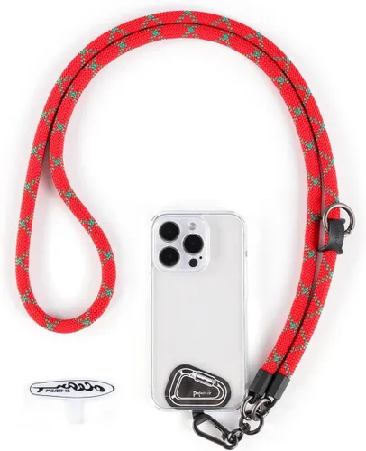 Vista 18 de Cordón para teléfono celular ×1, Pestaña de sujeción ×2, Correa de teléfono ajustable universal, Cruzada, Cordón para el cuello, Correa de cuerda