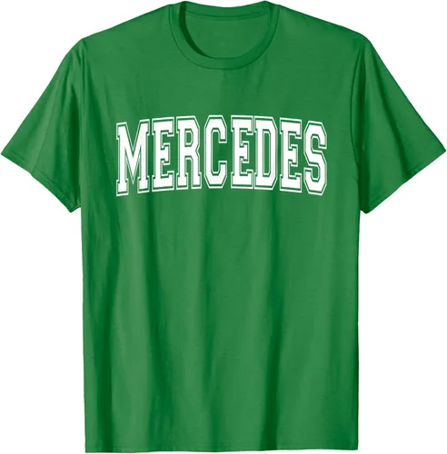 Vista 54 de MERCEDES TX TEXAS USA - Camiseta deportiva vintage estilo Varsity, Negro, S