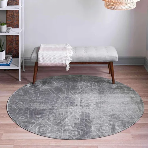Vista 12 de Unique Loom Sofia Collection Alfombra de área – Rainier (2' 2" x 3' 1" Rectángulo, gris oscuro/gris)