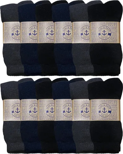 Vista 2 de Yacht & Smith Calcetines térmicos de algodón, para hombre, calcetines gruesos cálidos, a granel