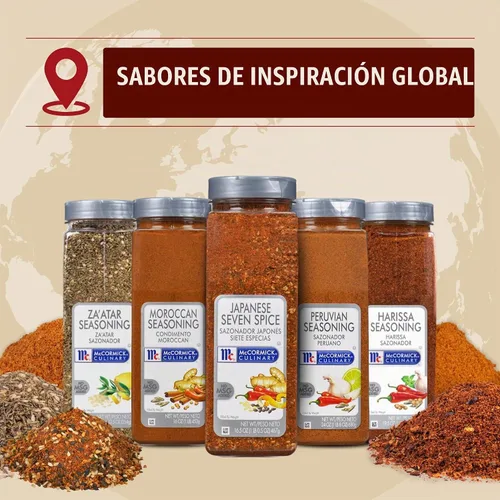 Vista 4 de McCormick Culinary Condimento Za'atar, 12.5 onzas, un recipiente de 12.5 onzas de mezcla de condimentos Zaatar, añade sabor de Oriente Medio a carne