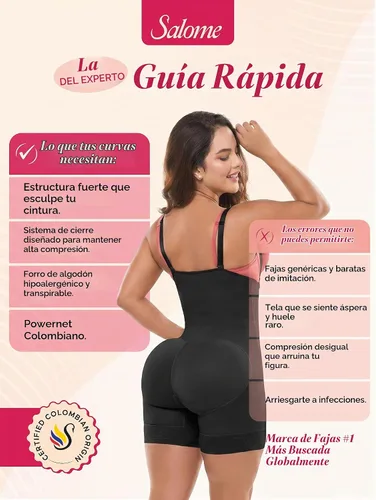 Vista 5 de Salome Fajas Colombianas Moldeadoras Strapless Stage 2 Faja Body Shaper for Women Butt Lifting Shapewear Negro 215
