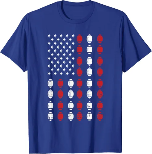 Vista 17 de Camiseta patriótica de jugador atleta del 4 de julio de fútbol americano, Negro