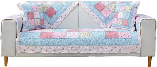 Vista 8 de vctops Fundas para sofá y sofá modulares de algodón bohemio con retazos, antideslizantes, para perros, gatos y mascotas, para sofá biplaza, sillón