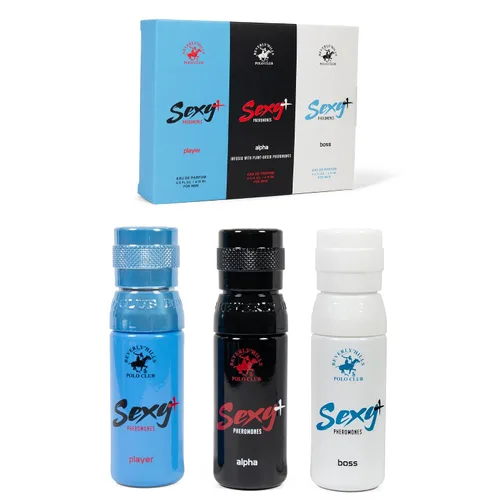 Vista 9 de Beverly Hills Polo Club Sexy + Pheromones Alpha EDP Spray - Colonia de feromonas para hombres con aceites esenciales naturales, aroma fresco
